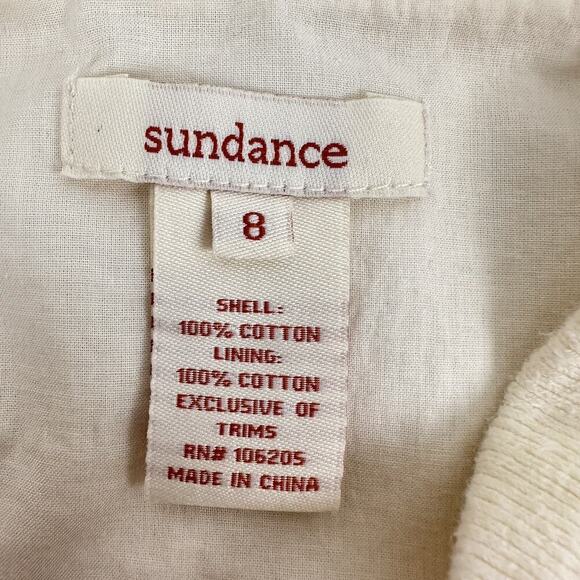 Sundance Cropped Utility Jacket Size 8 Cream Buttons Pockets Long Sleeve - Picture 8 of 14